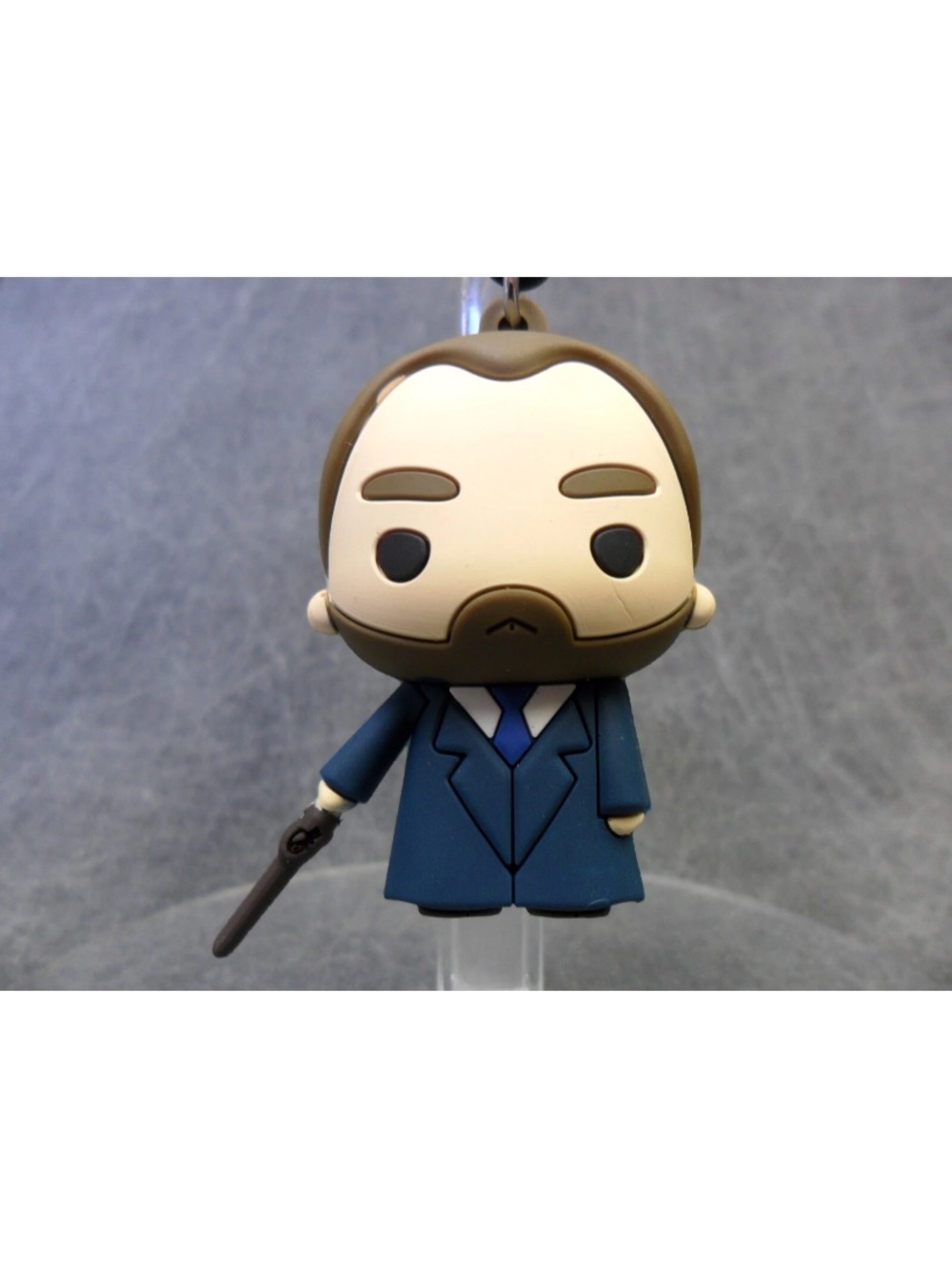 Blue Character Key & Card Holder Keychain - Novelty Suit Design
